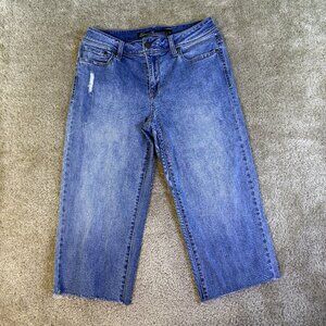 Seven 7 Jeans Women's Size 10 Blue Denim Ankle Straight Cropped Mid Rise F274